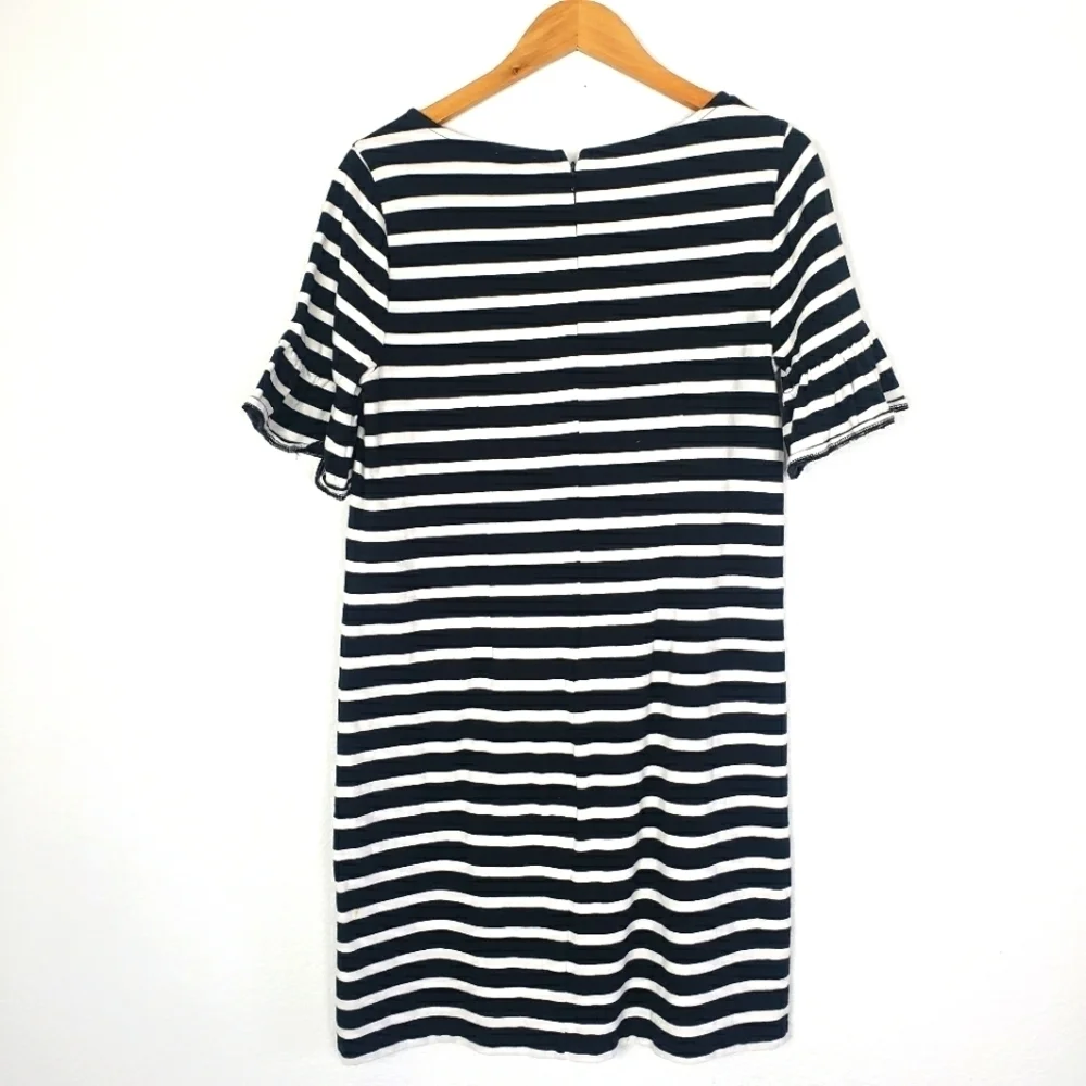 J Crew striped dress with flutter sleeves - Picture 8 of 9